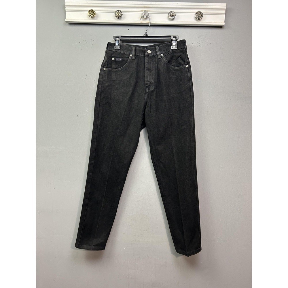 Riders Jeans Women 6M Black High Waisted Tapered Leg 100% Cotton Vintage 90s 6 M